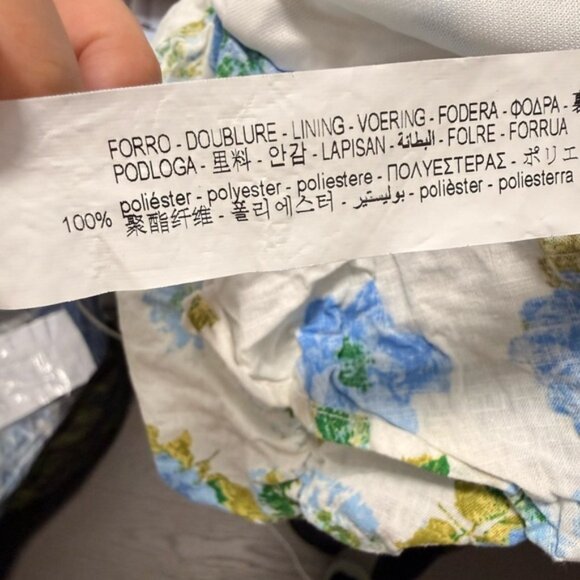 Zara Floral Linen-Blend Mini Dress Flowers Size XS Blogger’s Favourite - Picture 11 of 13